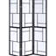Paravent noir 3 pièces, avec panneaux en papier blanc pour plus d'intimité et de diffusion douce, décorations en bois d'hévéa - paravent de fondation compatible