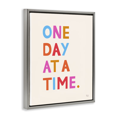 "One Day At A Time", art mural sur toile flottante dorée par Jessica Beck