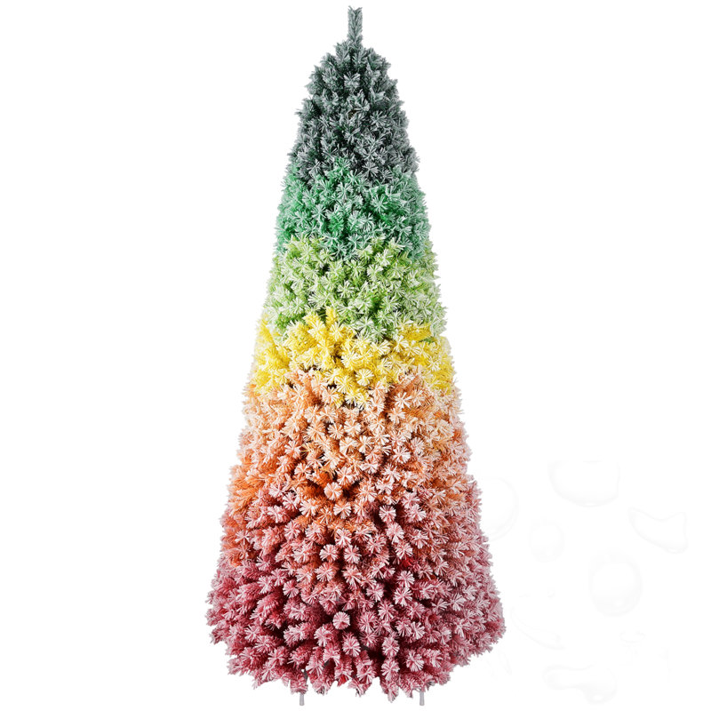 Arbre de Noël en PVC avec pied en métal 6 pi, H 6 pi