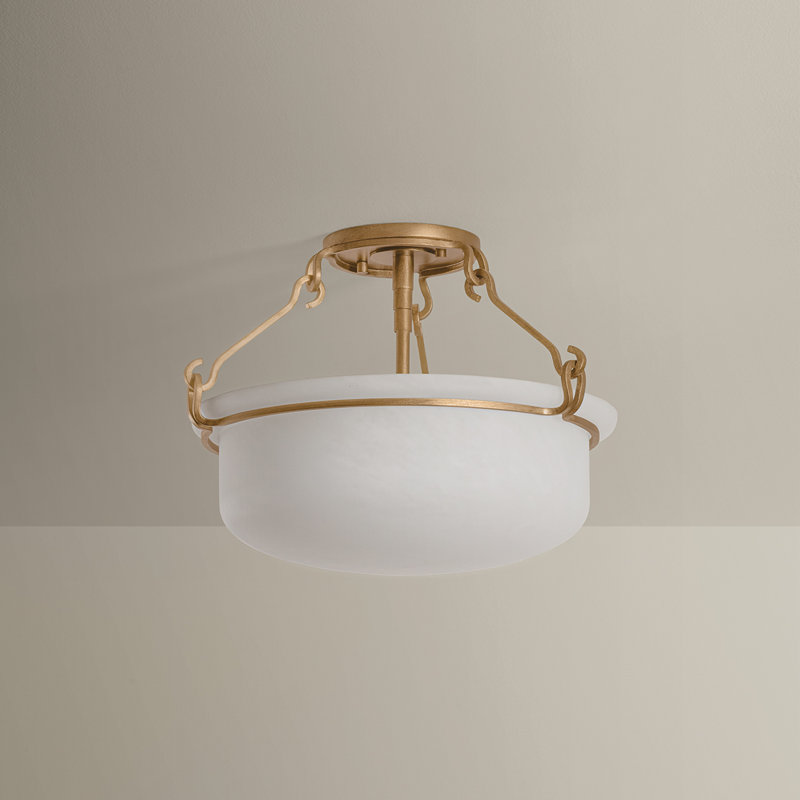 Lowerre Semi Flush, 2 Lights, 11.5" H x 16.5" W x 16.5" D