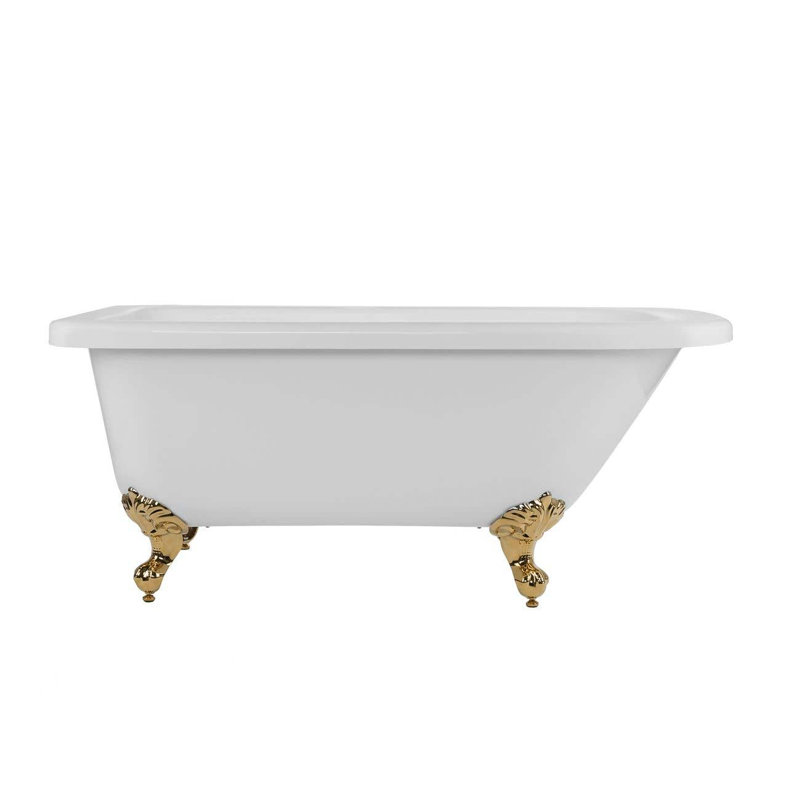 Savanna 59'' x 29'' Soaking Acrylic Bathtub, Brass
