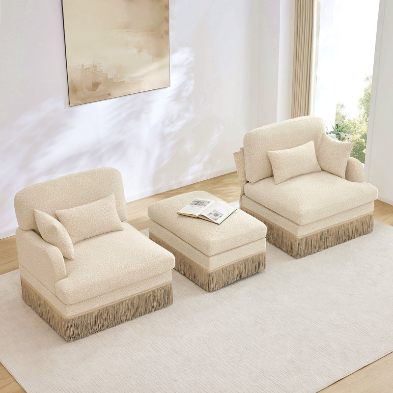 Canapé Comfy Chenille Leopard, Beige