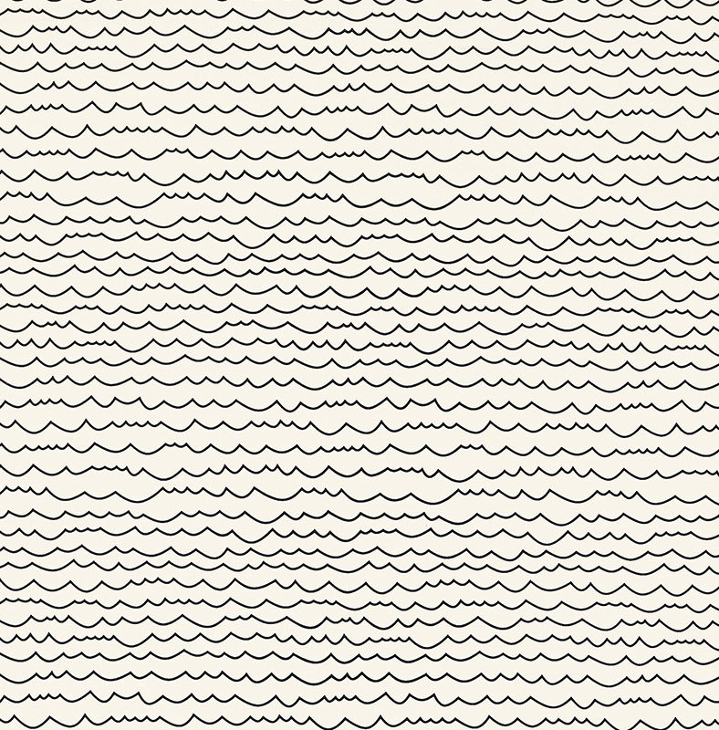 Waves Wallpaper, Black/White