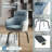 17.7"H Modern Two-Tone Upholstered Swivel Dining Armchair-543018627