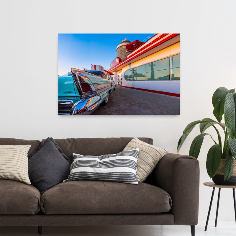 Nostalgic 1950'S Americana Contemporary Wall Art, 32" H x 48" W