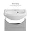 Meuble-lavabo compact gris de 18 po: mini armoire peu encombrante avec lavabo en céramique, parfaite pour les petites salles de bain