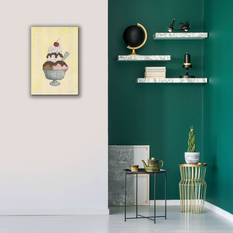 «Sundae Delight II» par Courtney Prahl, art mural sur toile, H 26 po x l 18 po x P 0,75 po
