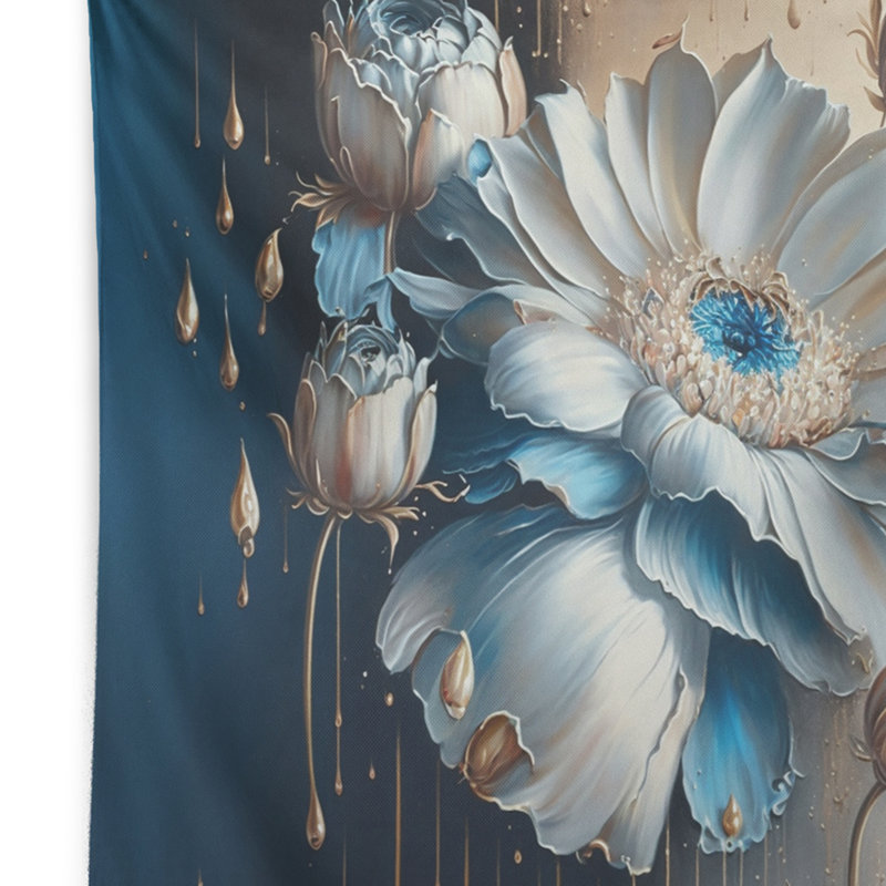 Tapisserie en polyester avec punaises, H 32 po x l 39 po