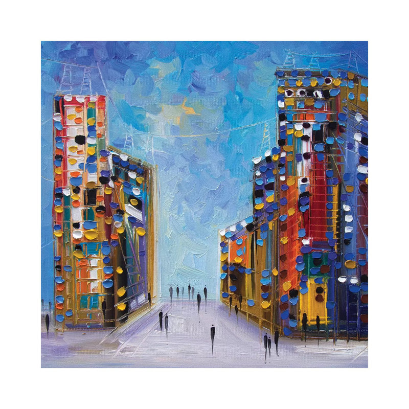 NYC 1 Piece Painting on Canvas, 45.72 cm H x 45.72 cm W x 1.91 cm D, Wrapped Canvas