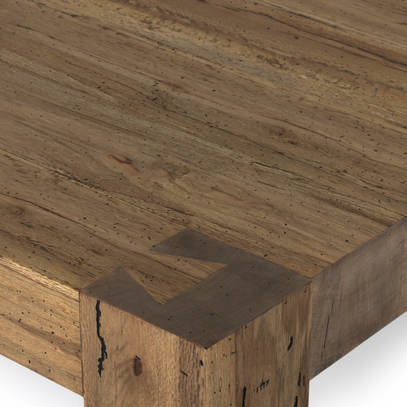Trumann Single Coffee Table, Rustic Wormwood Oak