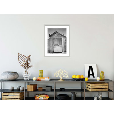 Church Taos Pueblo by Ansel Adams -Framed Giclee Print
