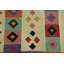 Tapis de couloir géométrique en laine Kilim