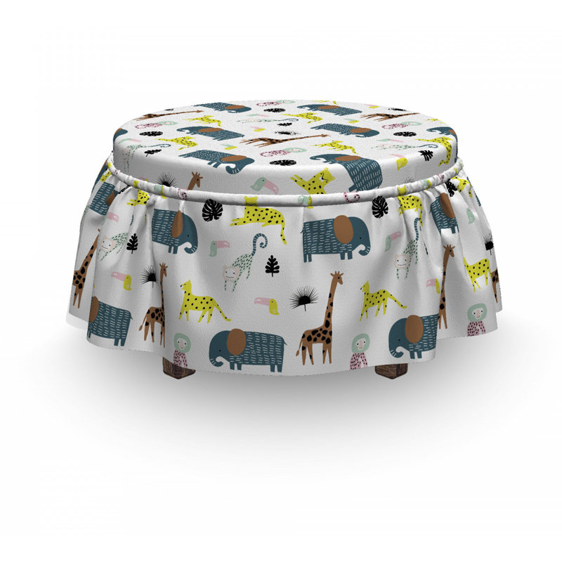 Housse pour repose-pieds sauvage savannah childish