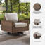 Chaise longue pivotante avec coussin Angel Island