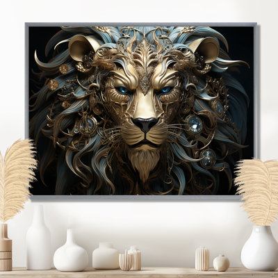 «Radiant Luminous Bronze Lion II», reproduction sur toile