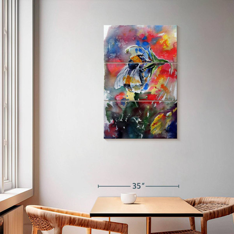 Brampt Bee With Flower, 57" H x 36" W