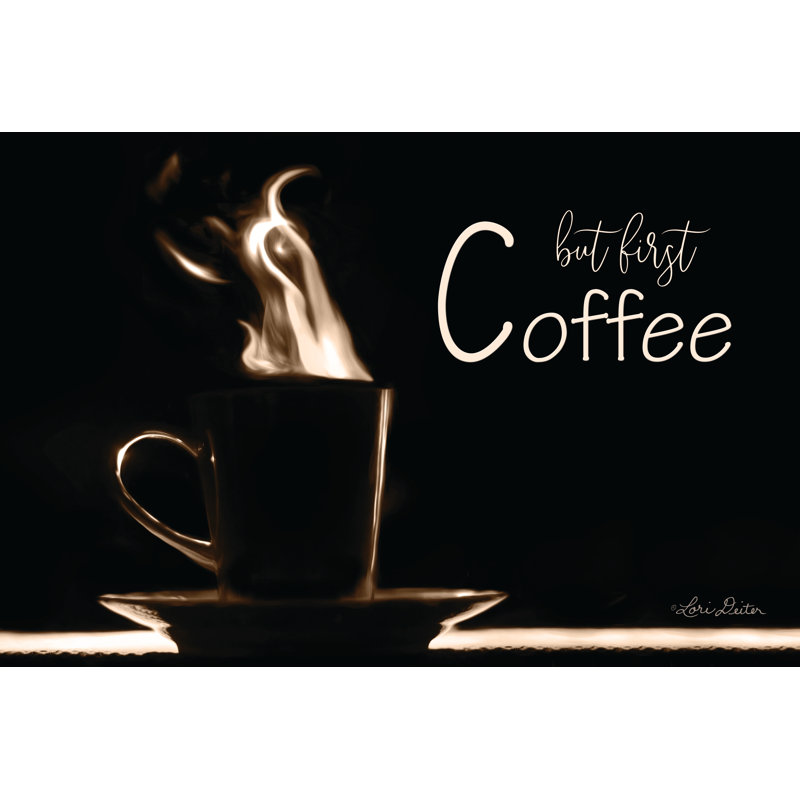 But But Coffee par Lori Deiter - reproduction imprimée, H 8 po x l 12 po, Toile tendue