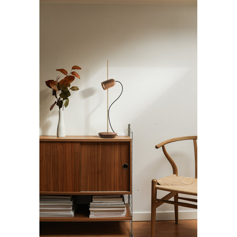 Onfa Table Lamp, Graphite/Oak, Oak