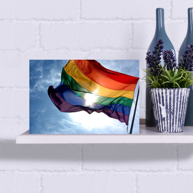 Rainbow Flag Lgbt Gay Pride Photographic Classic Abstract Contemporary Wall Art Print 1 Piece Wrapped Canvas Wall Art