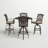 Charlemont  5-Piece Patio Bar Set with Cushions and 42'' Round Bar Table