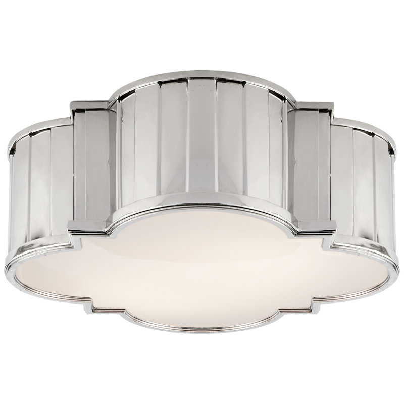 Thomas O'Brien Tilden Large Flush Mount, Polished Nickel