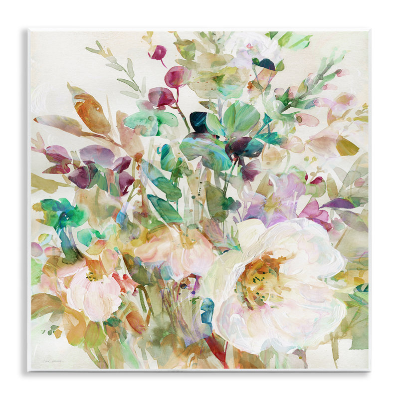  Art mural opaque en fleurs vieillies par Carol Robinson