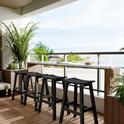 Ensemble de 2 tabourets de bar, tabouret de comptoir d'extérieur toutes saisons, support de poids de 400 lb, facile à nettoyer et à entretenir, pour bar, comptoir de cuisine et patio