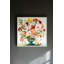  Art mural - peinture florale acrylique encadrée avec des fleurs colorées