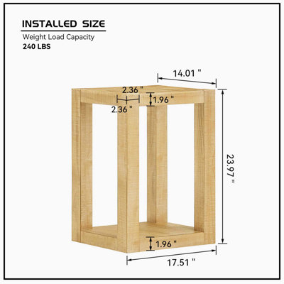 Rectangular MDF Side Table, Modern Accent End Table