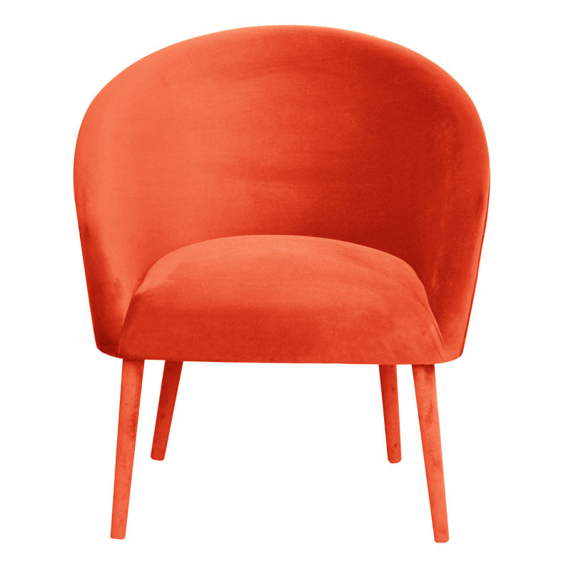 Upholstered Barrel Chair, Coral