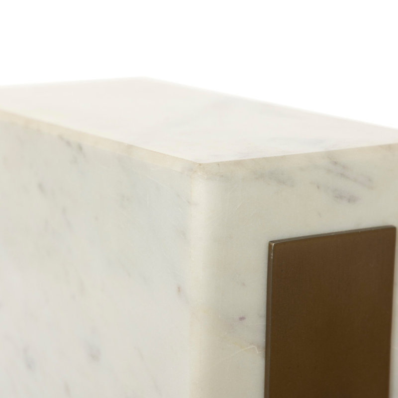 Calla Bookshelf Lamp, White Marble