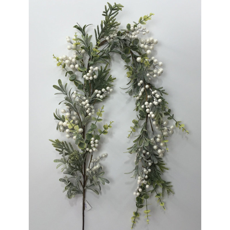 Guirlande Frosted Greens And White Berries