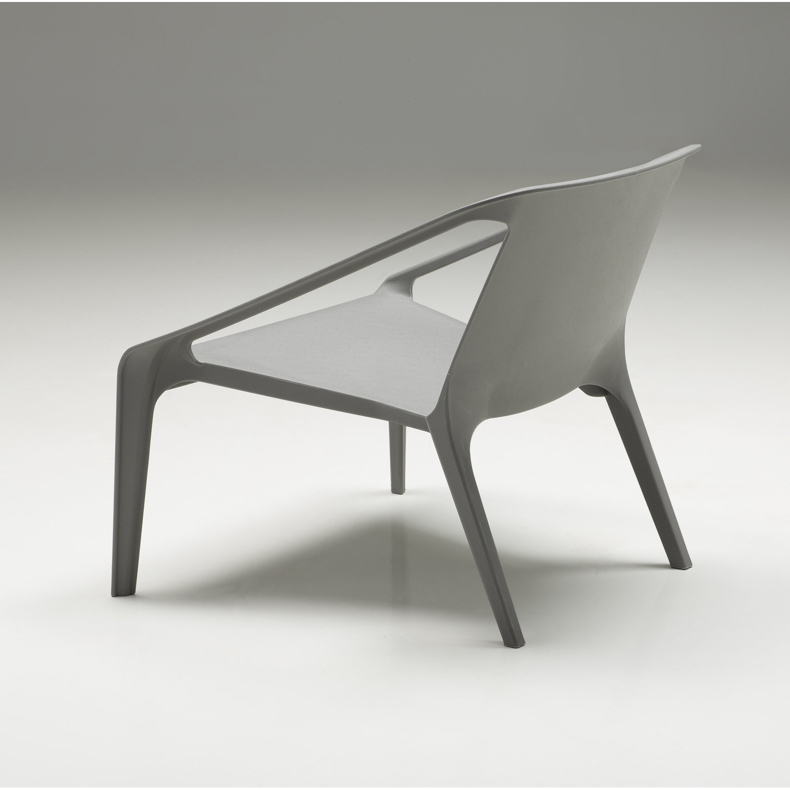 Marselia Outdoor Lounge Chair with Ottoman, Gray