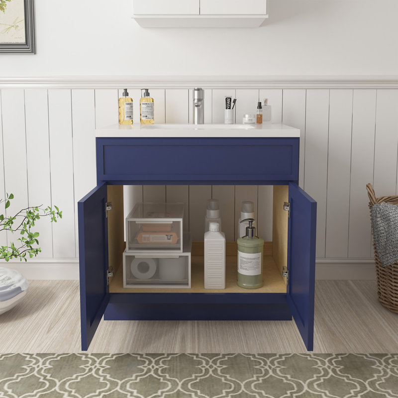 Base de meuble-lavabo simple 39 po seulement, Bleu