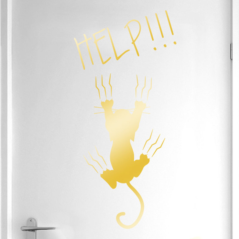 Animals Wall Decal, Shiny Gold