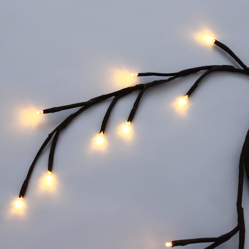 7.55Ft.LED Light Artificial Tree Branches Light Vine-Shaped LED Warm Light Decor