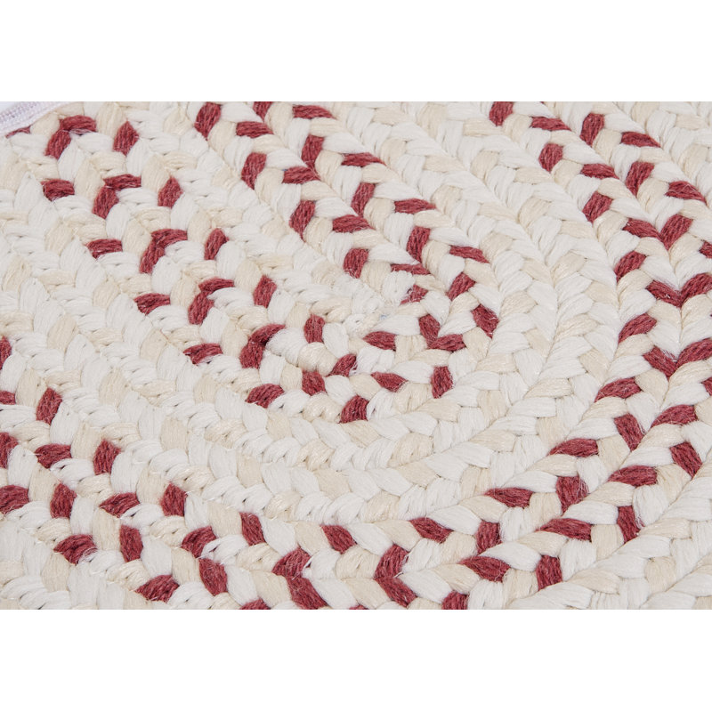 Tapis réversible en mélange de laine bois de rose Talamantez, Rond 10 pi