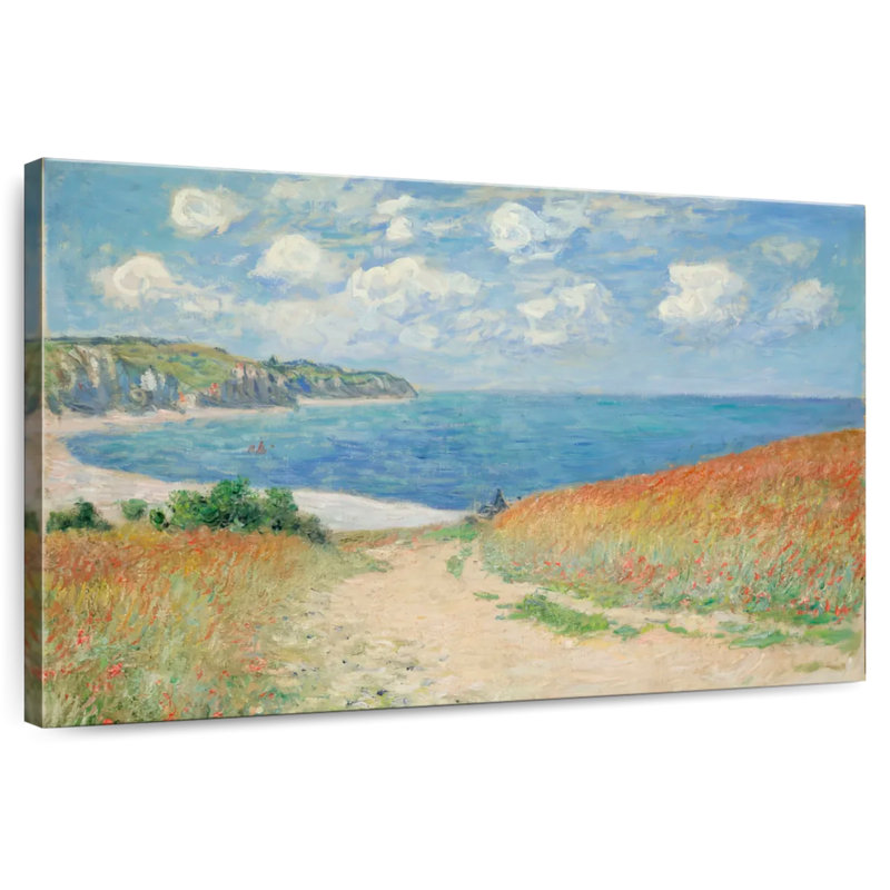 Chemin Ravi dans les champs de blé à Pourville, H 34 po x l 51 po