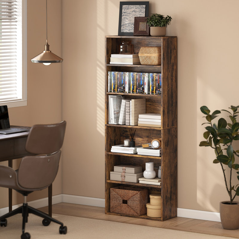 158.5cm H x 60cm W Bookcase, Rustic Brown