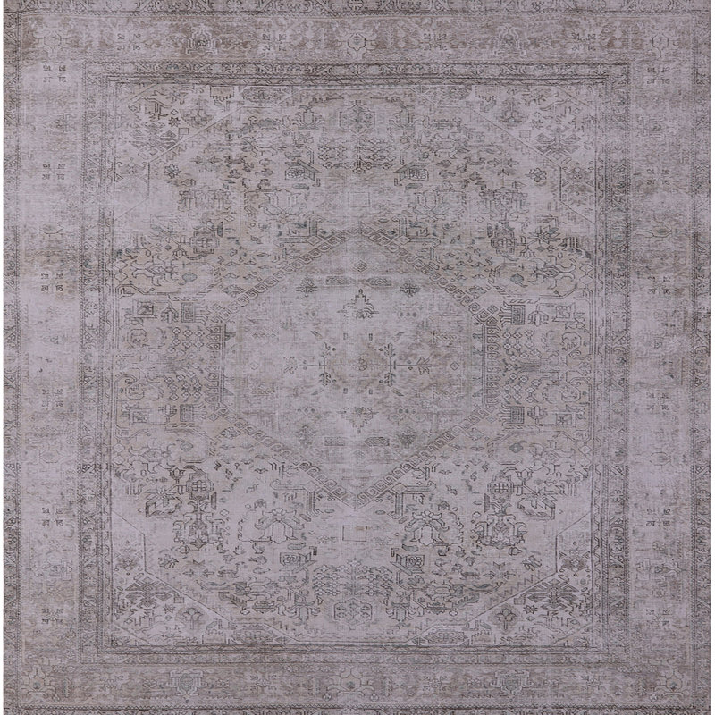 Tapis oriental gris, Carré 6 pi