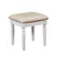 Ensemble de meuble-lavabo 1 pièce blanc avec tabouret et 3 tiroirs de rangement avec miroir-573363706