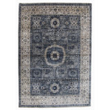 Hand Knotted Wool Area Rug in Gray And Beige