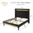 Modern Diamond-Tufted Upholstered Bed Frame With RGB LED Lights, USB Charging Ports & Wingback Headboard-1506992541-1506992538
