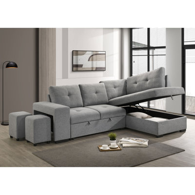 Mid-Century Modern Sleeper Sectional Sofa