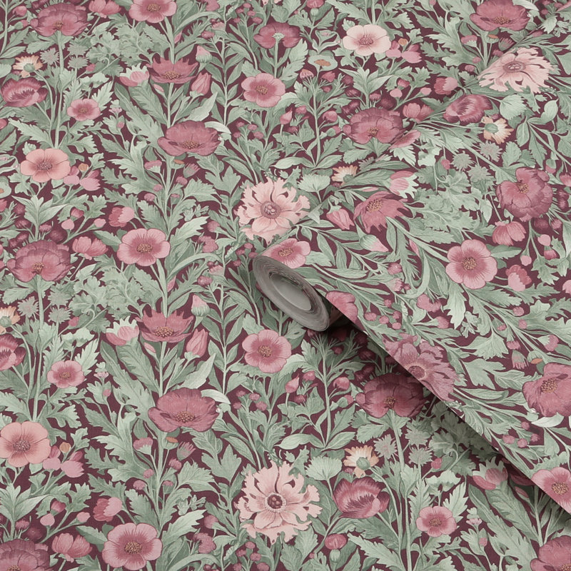 Superfresco Easy Paloma Forest Green Wallpaper, Purple