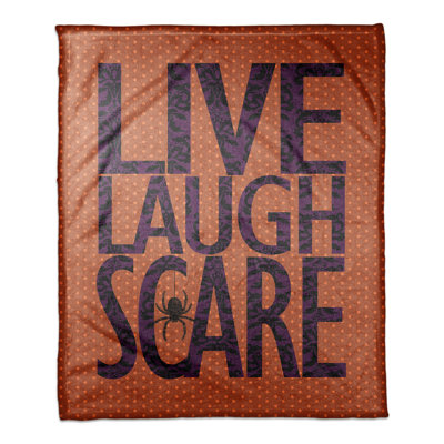 Live Laugh Scare Hand Woven Throw Blanket