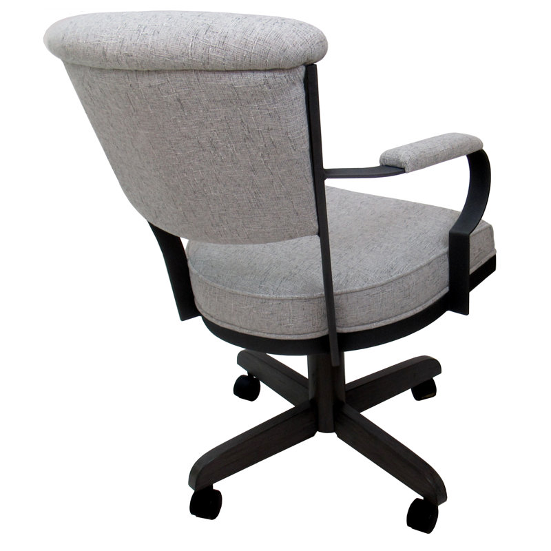 Chaise pivotante en métal avec base Pitt, Bois de frêne Portwood, Noir