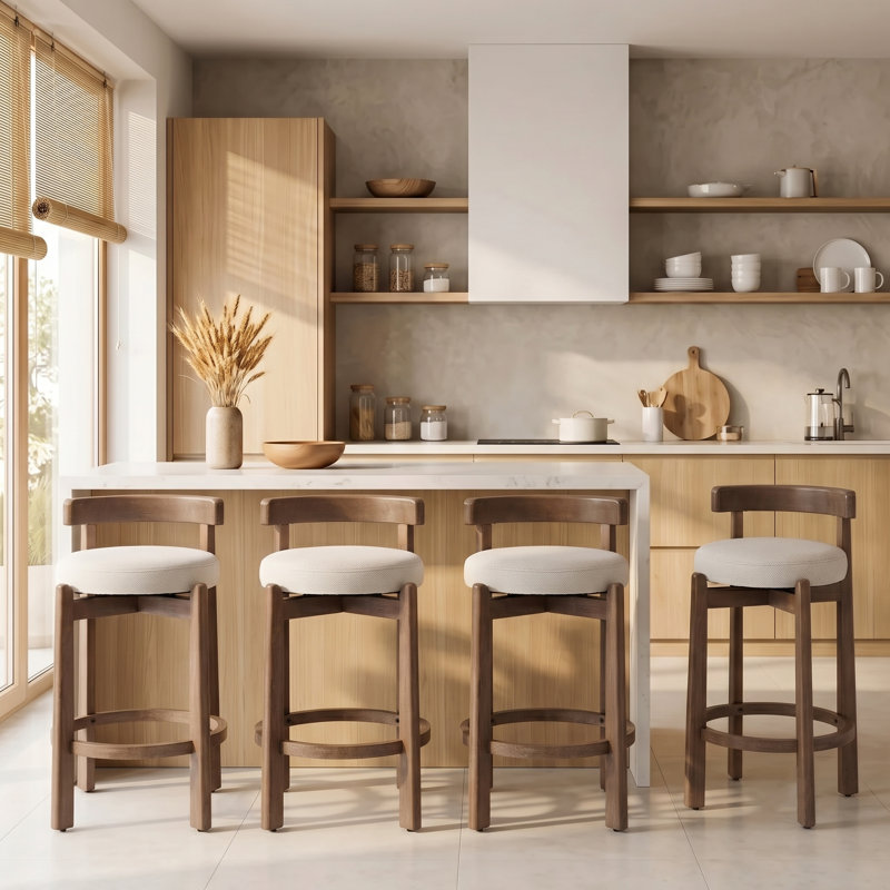 Tabouret de bar pivotant, Beige
