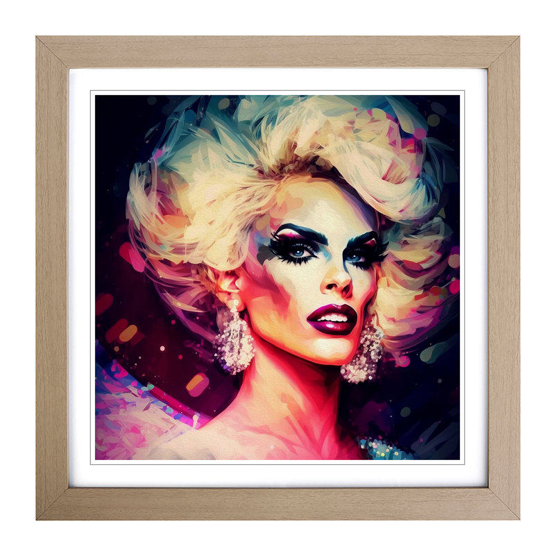 Single Picture Frame Print on Wood, Oak