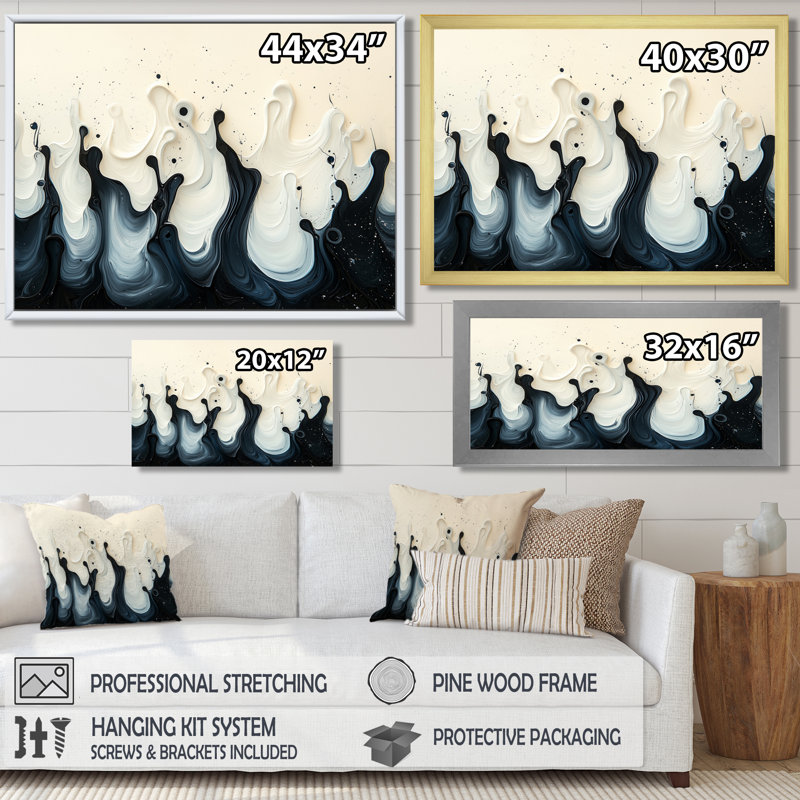 Chingford - art mural abstrait, Reproduction encadrée d'une seule photo, H 34 po x l 44 po, Doré